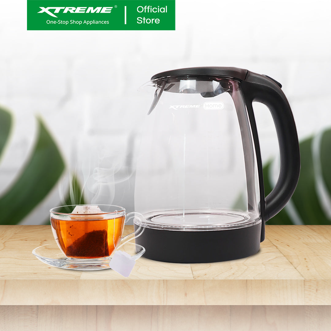 XTREME HOME 1.7L Electric Kettle Glass Transparent Body (XH-KTGL17)