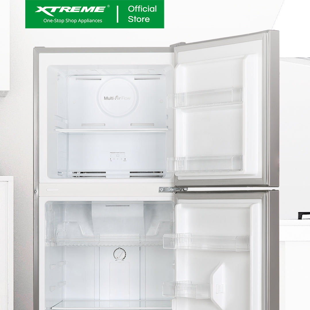 X-SERIES 7 CUFT. Double Door Inverter Refrigerator No Frost R600a (Silver) | XCOOL-DD256NF07IX