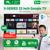 X-SERIES 32 inch Google TV Frameless Wi-Fi Netflix YouTube Google Play w/ Voice Control | MF-3200GOX