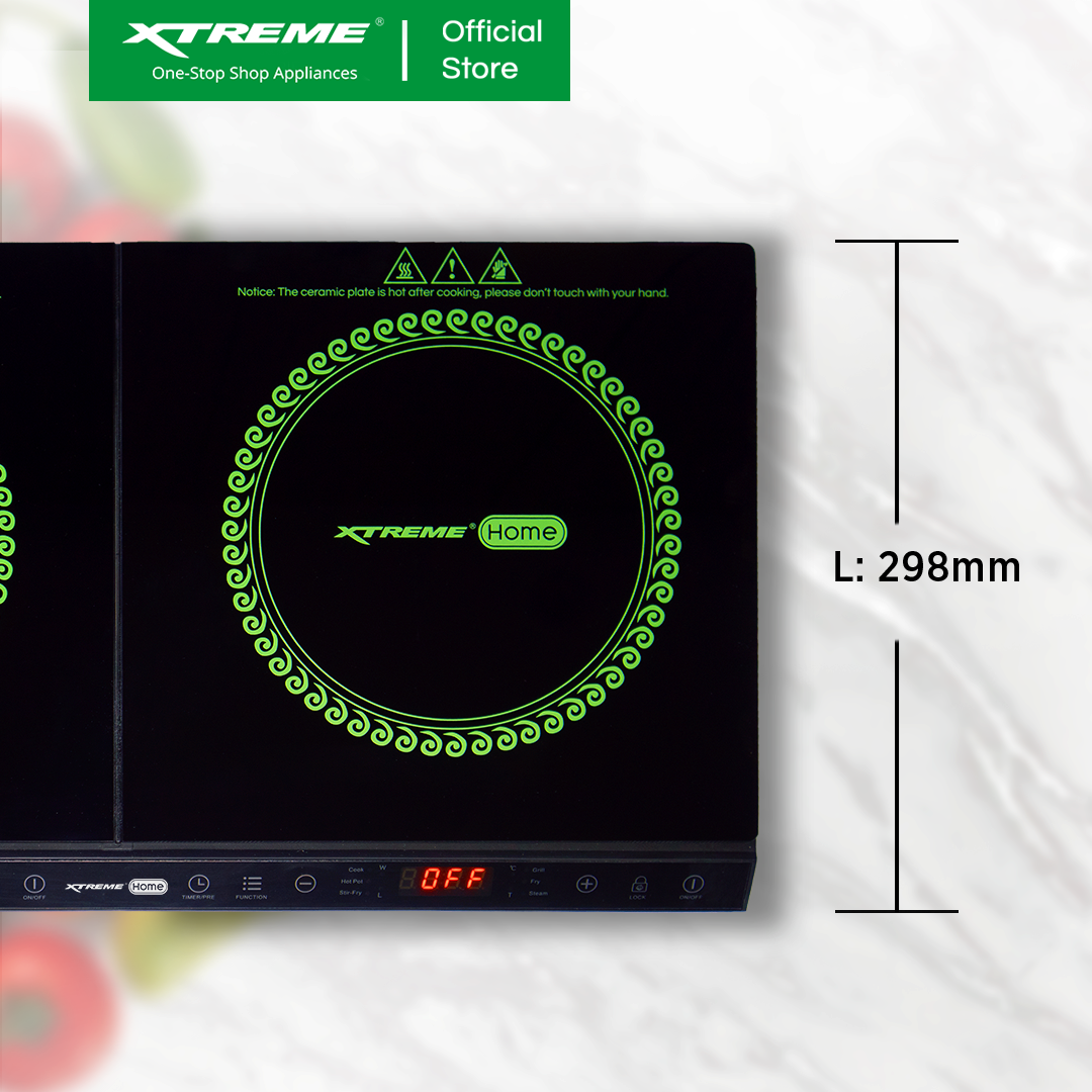 XTREME HOME 3100W Double Burner Induction Cooker (XH-IC21002B)
