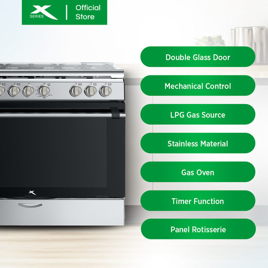 XTREME HOME 90cm 5 Burner Gas Range (XGR-905GR)