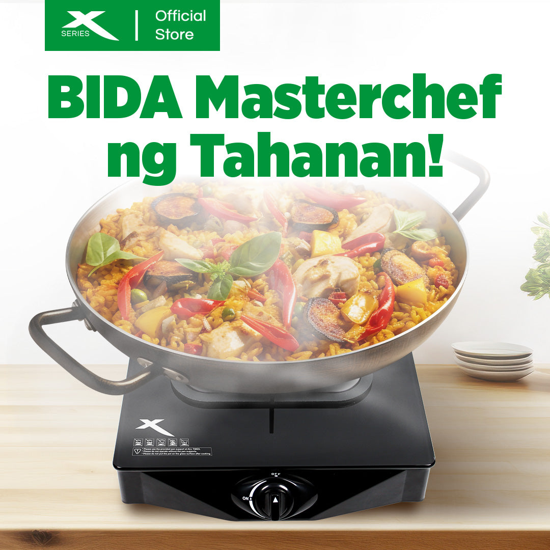 X-SERIES Single Burner Tempered Glass Gas Stove Cast Iron & Automatic Ignition | XGS-GLASS1BX