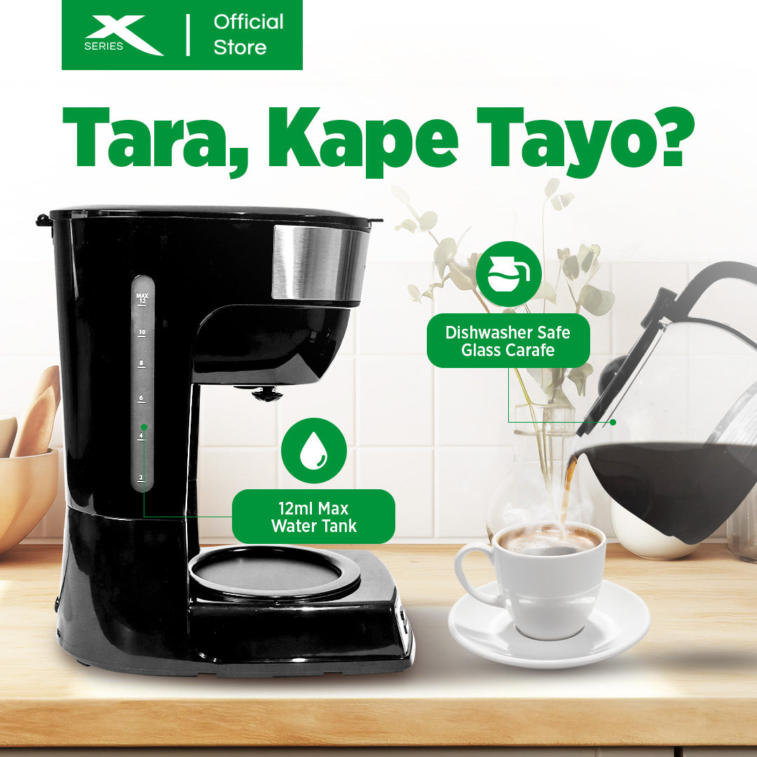 XTREME HOME 1.5L Coffee Maker 4-Functional Buttons Auto Shut-off & LCD Display | XH-COFFEEMAKER150L