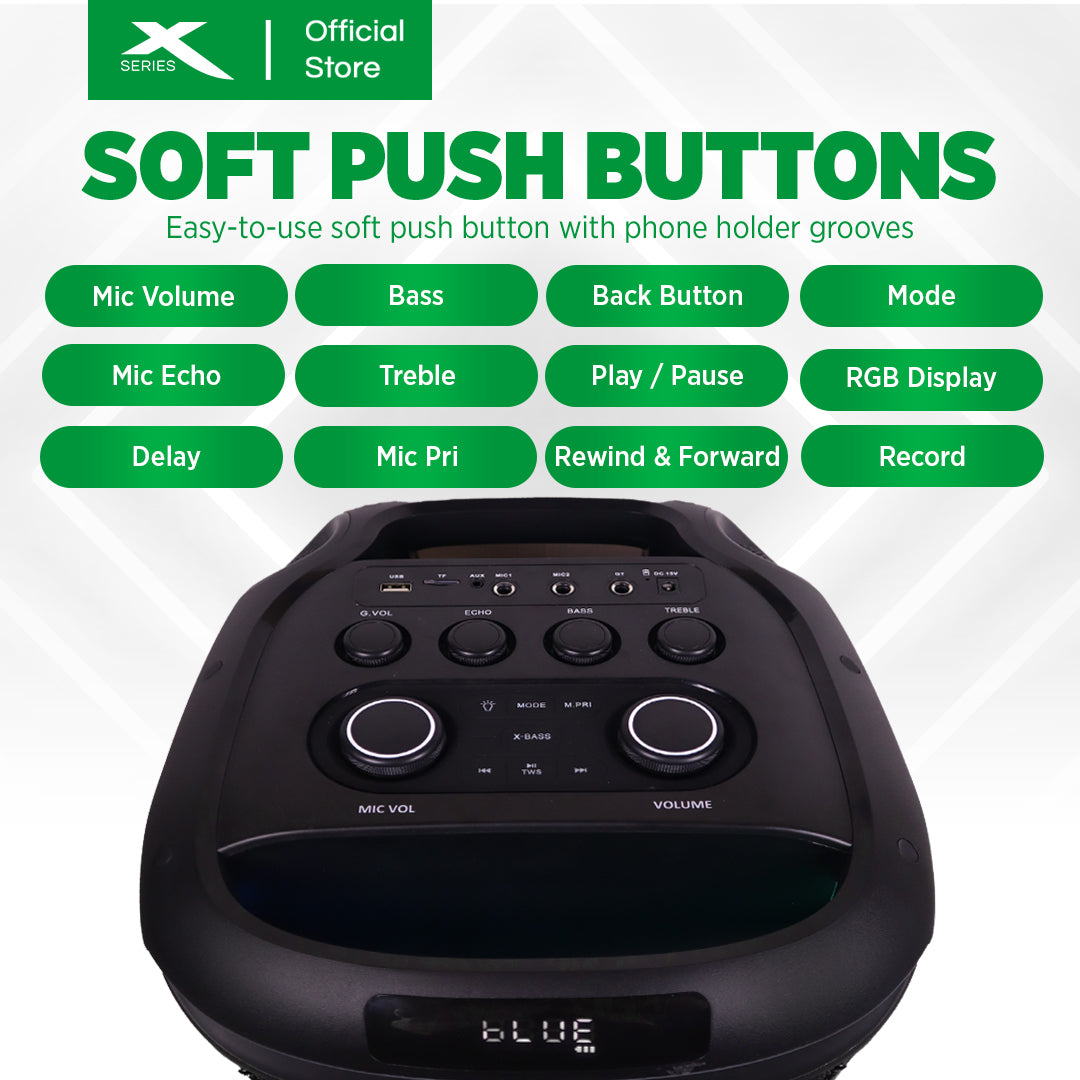 XTREME 1800W Professional Portable Party Speaker 10 (X-PARTYSPEAKER10)