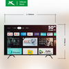 X-SERIES 50 inch Google TV Frameless WiFi Netflix YouTube Google Play w/ Voice Control | MF-5000GOX