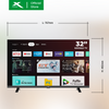 X-SERIES 32 inch Google TV Frameless Wi-Fi Netflix YouTube Google Play w/ Voice Control | MF-3200GOX