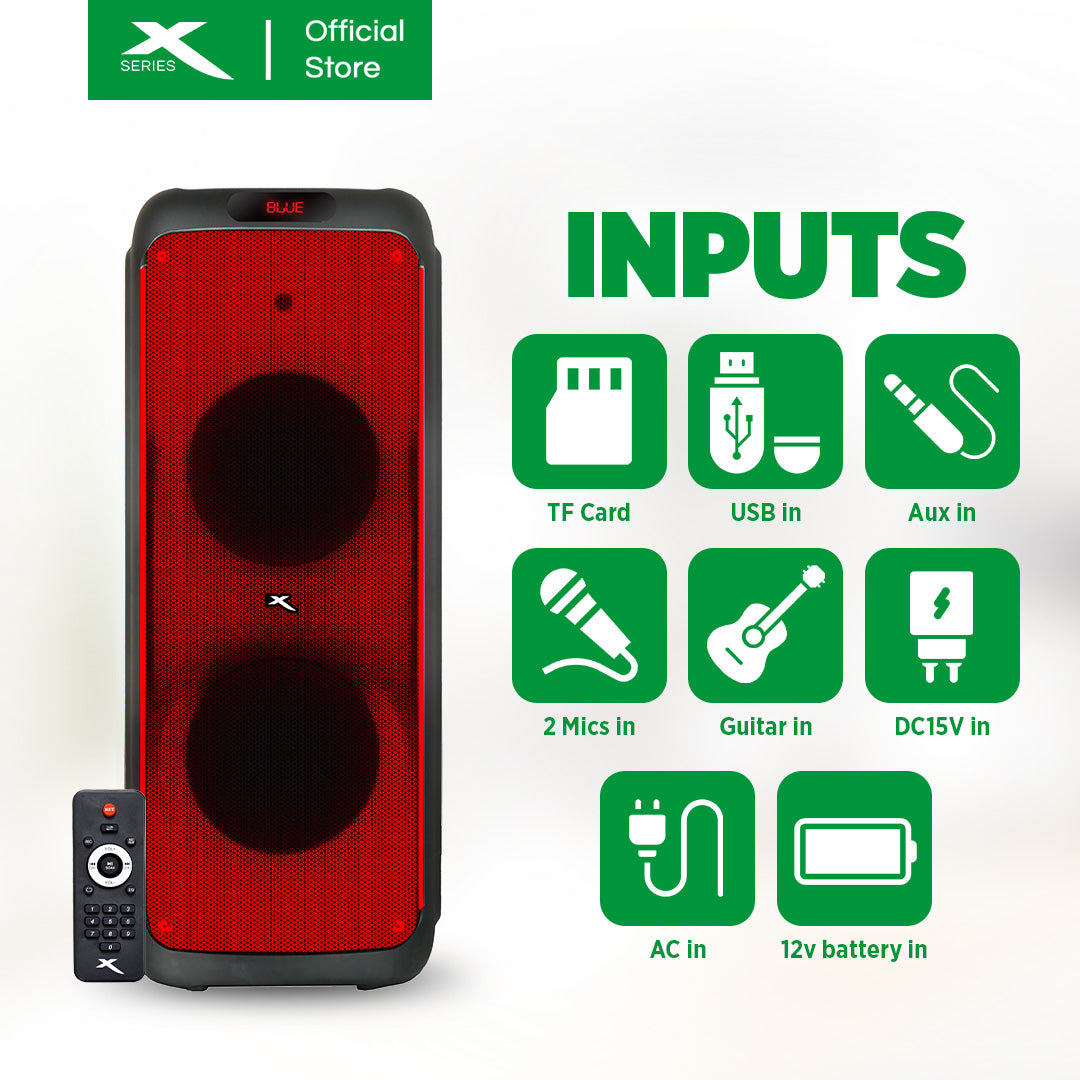 XTREME 2000W Professional Party Box Speaker 12" Bass Woofer (X-PARTYBOX12)