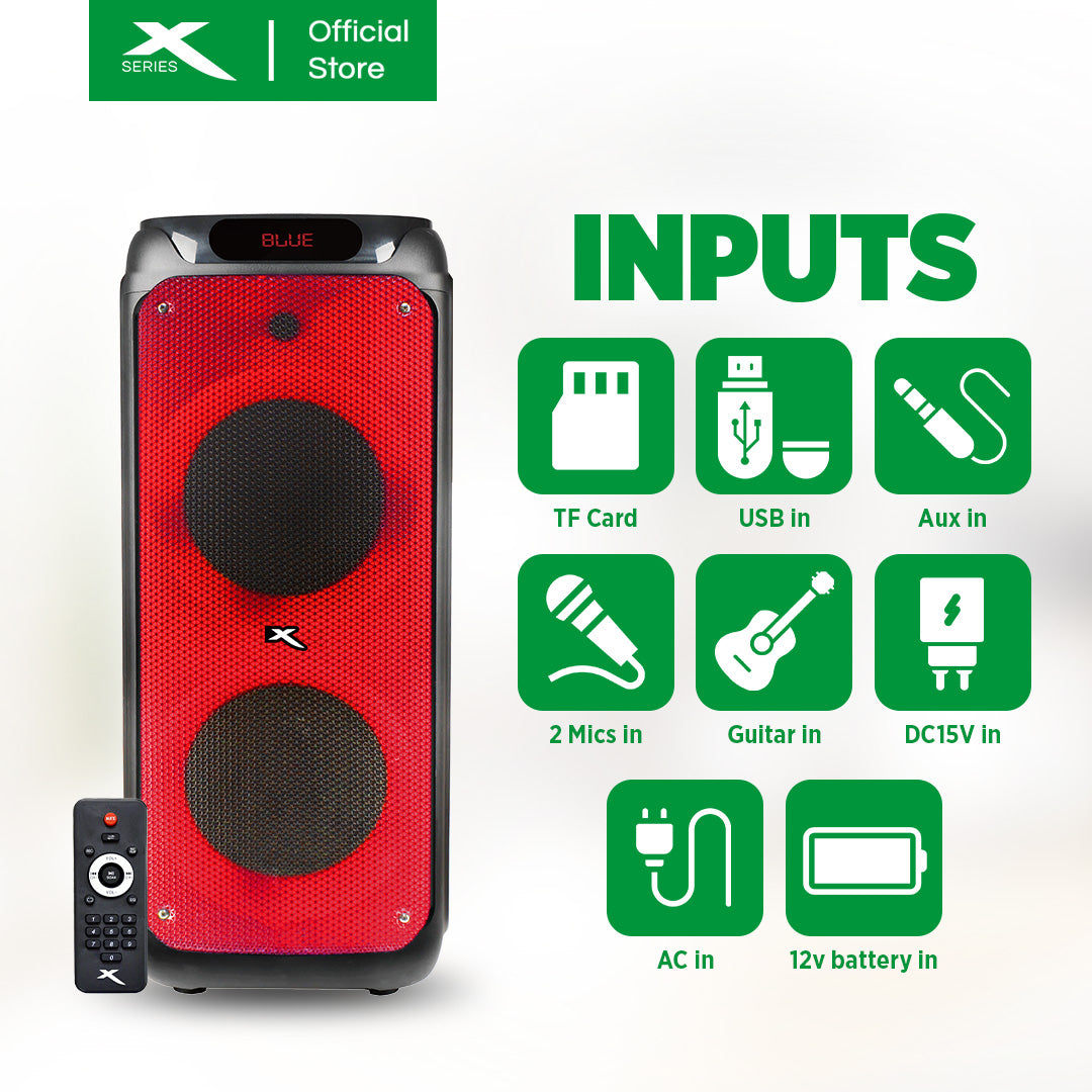 XTREME1800W Professional Party Box Speaker 10" Bass Woofer (X-PARTYBOX10)