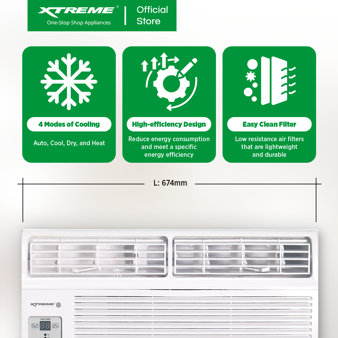 XTREME COOL 2.5HP Inverter-Grade Window Type Aircon with Remote (XACWT25R)