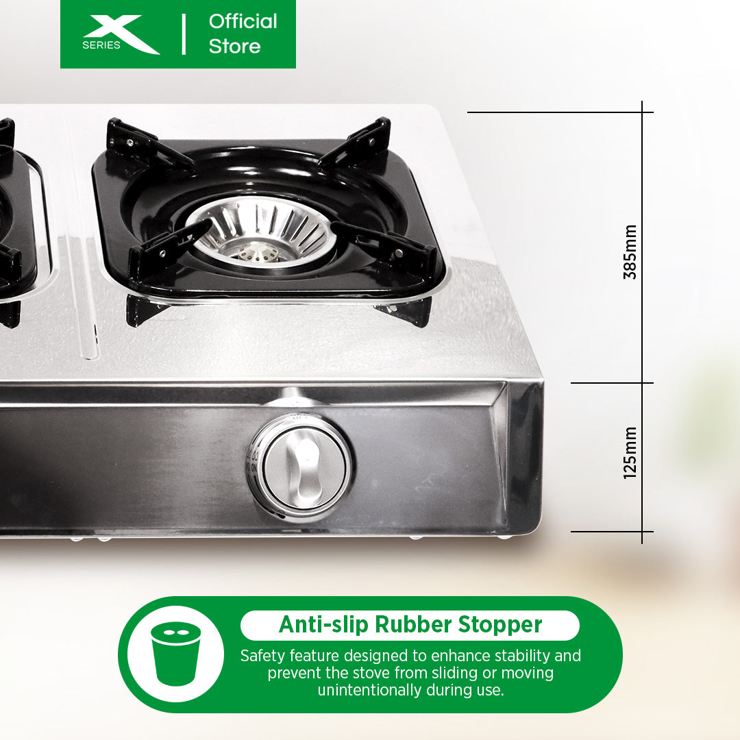 XTREME HOME 3 Burner Gas Stove Save more than 30% of Gas with Automatic Ignition | XGS-3BECO