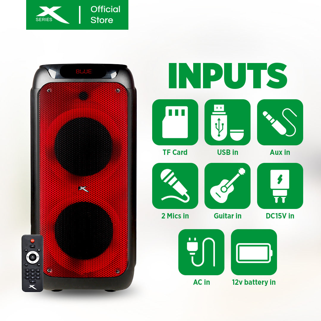 XTREME 1600W Professional Party Box Speaker 8" Bass Woofer (X-PARTYBOX08)