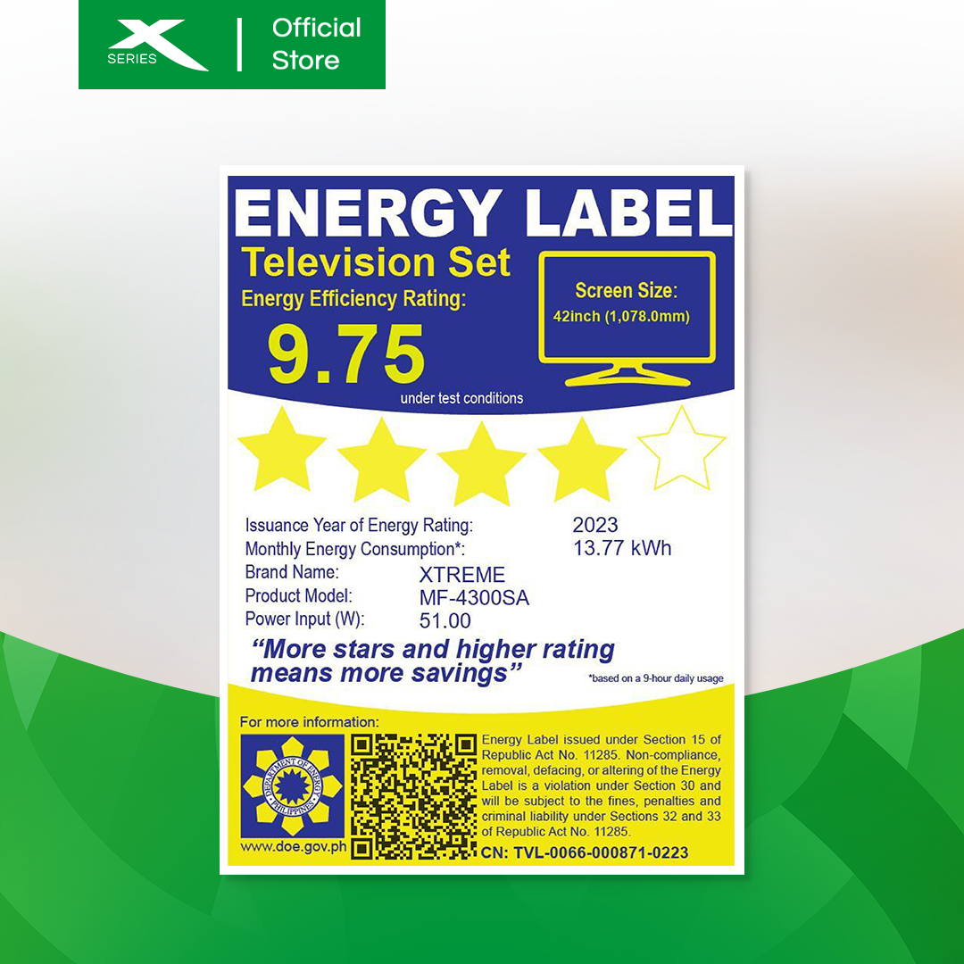 X-SERIES 43 inch Google TV Frameless Wi-Fi Netflix YouTube Google Play w/ Voice Control | MF-4300GOX