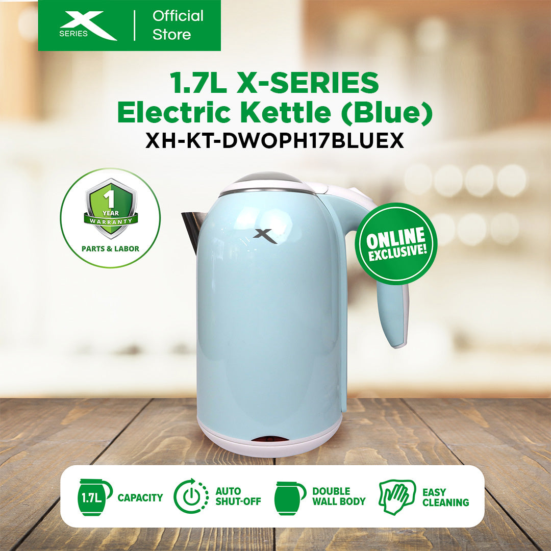 X-SERIES 1.7L Electric Kettle Cordless with Automatic Power-off (Blue) | XH-KT-DWOPH17BLUEX