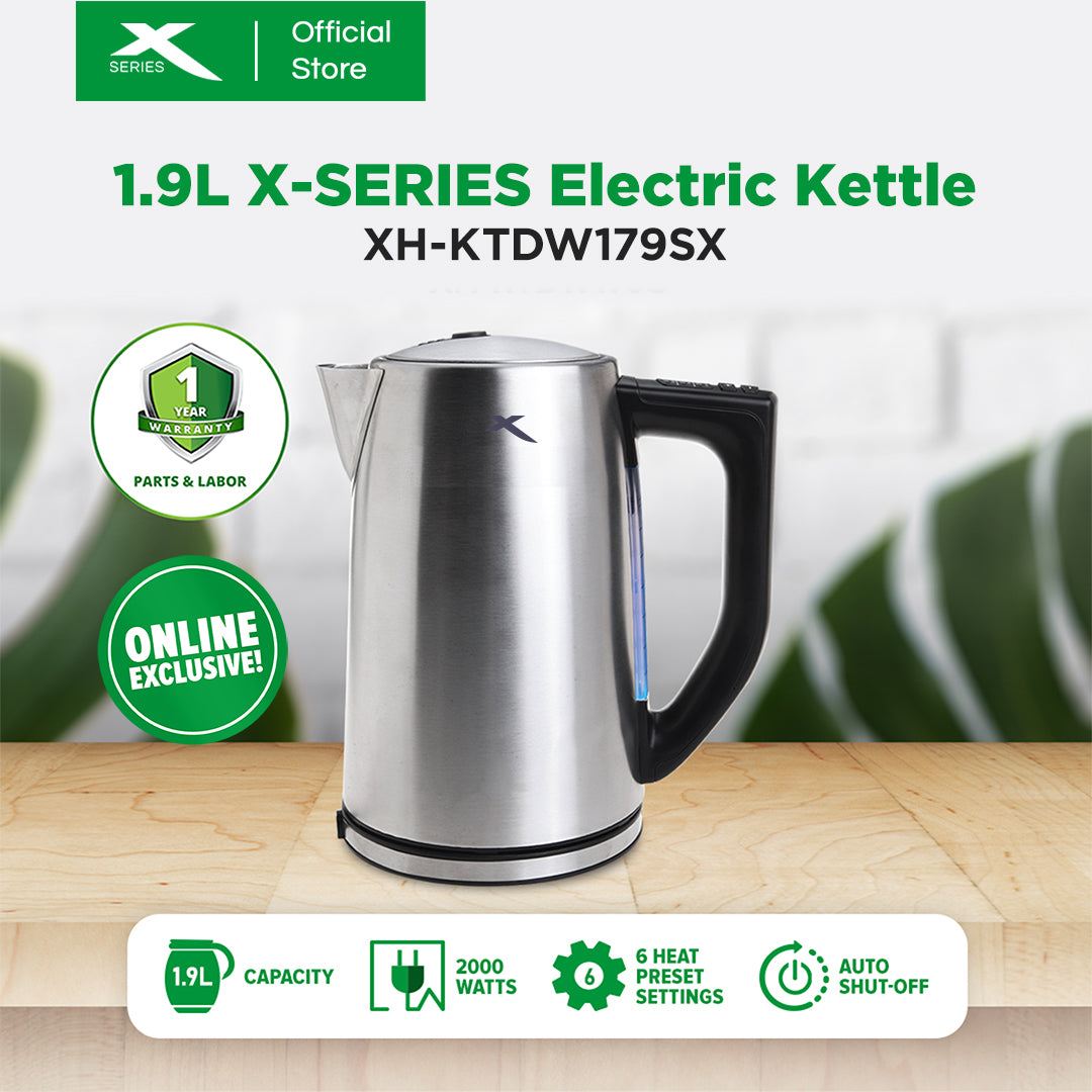 XSERIES 1.9L Stainless Steel Cordless Electric Kettle XHKTDW179SX XTREME Appliances