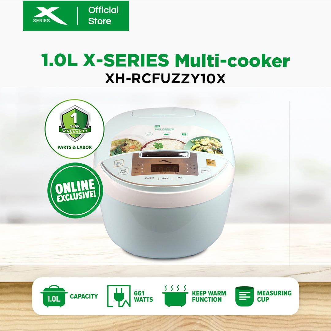 X-SERIES 1L Multi-Cooker with Keep Warm function LED Digital Display (Mint Green) | XH-RCFUZZY10X