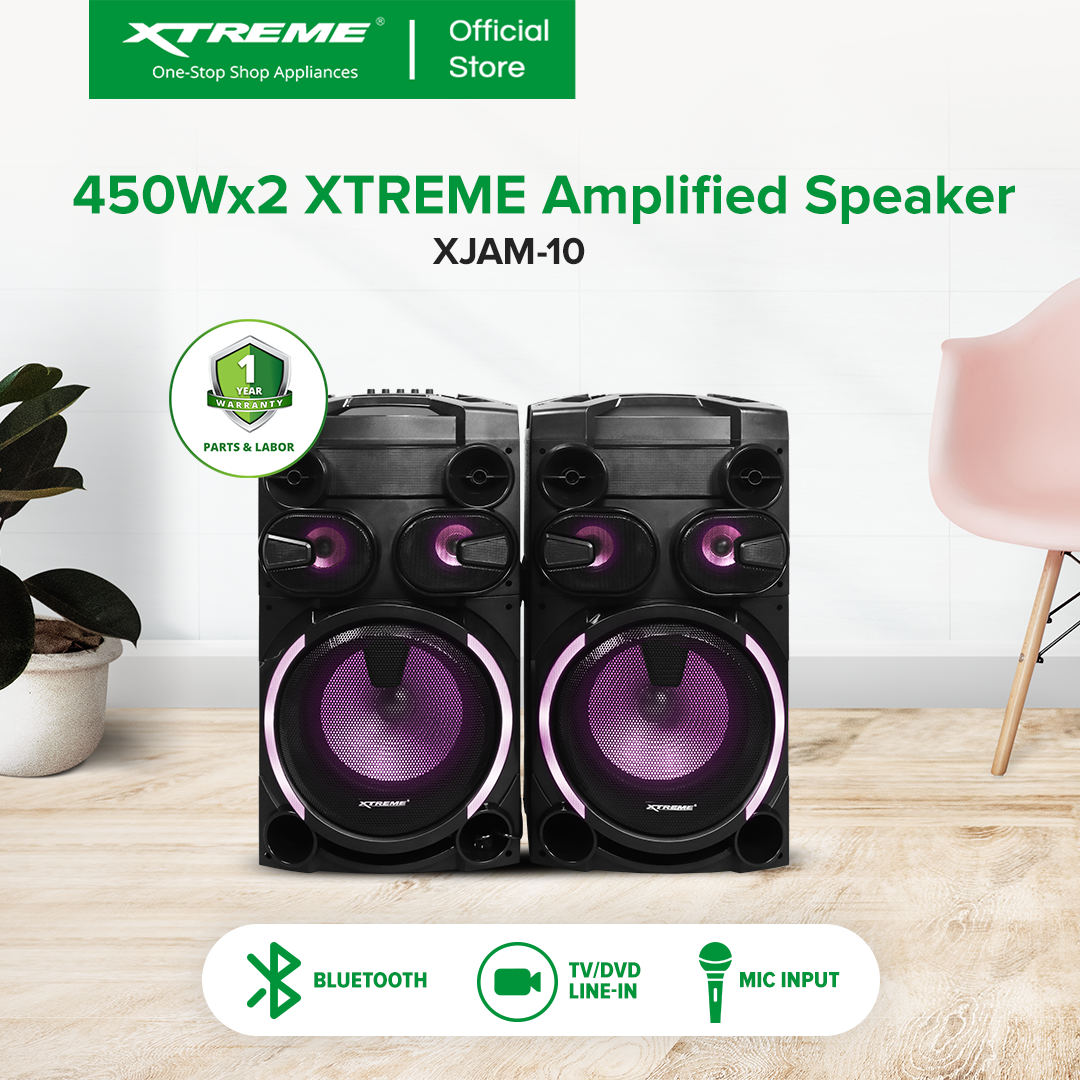 XTREME 450Wx2 Amplified Speaker Bluetooth FM USB and TF with Mic Input