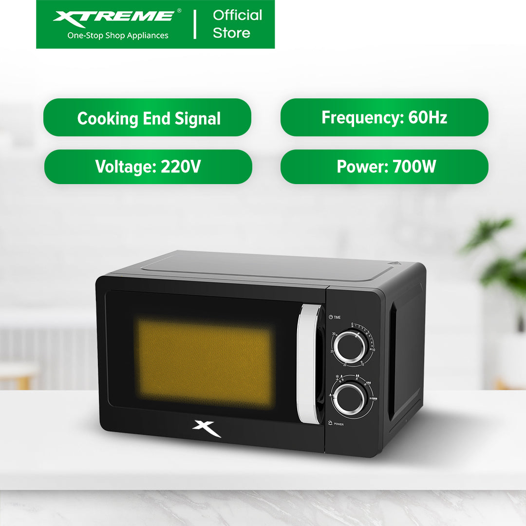 20L X-SERIES Manual Control Microwave Oven (Black) | XH-MO20MBLACKX