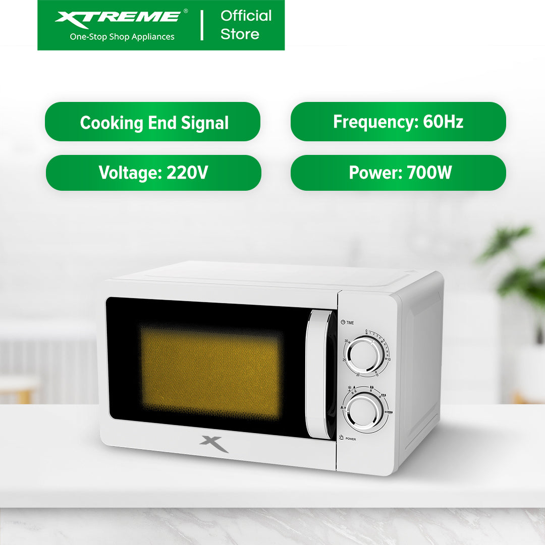 20L X-SERIES Manual Control Microwave Oven (White) | XH-MO20MWHITEX