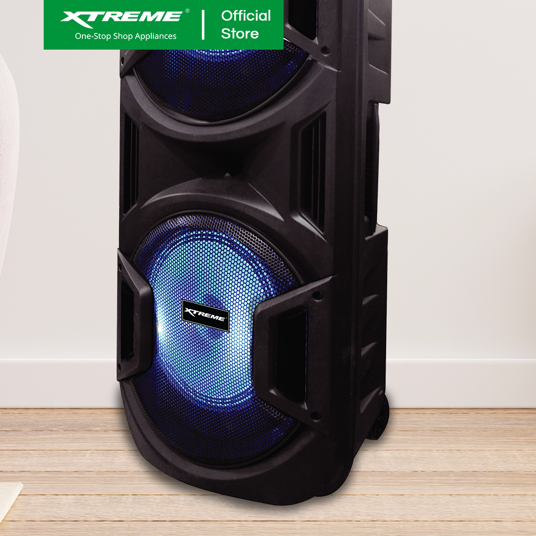 XTREME 450W Portable Speaker System USB Micro SD FM Radio Mic Input Guitar Input | XBLAST-12W