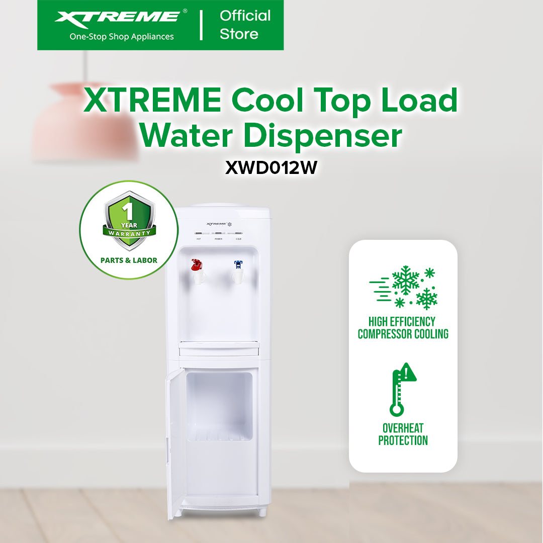 XTREME COOL Top Load Water Dispenser Hot and Cold (White) | XWD012W