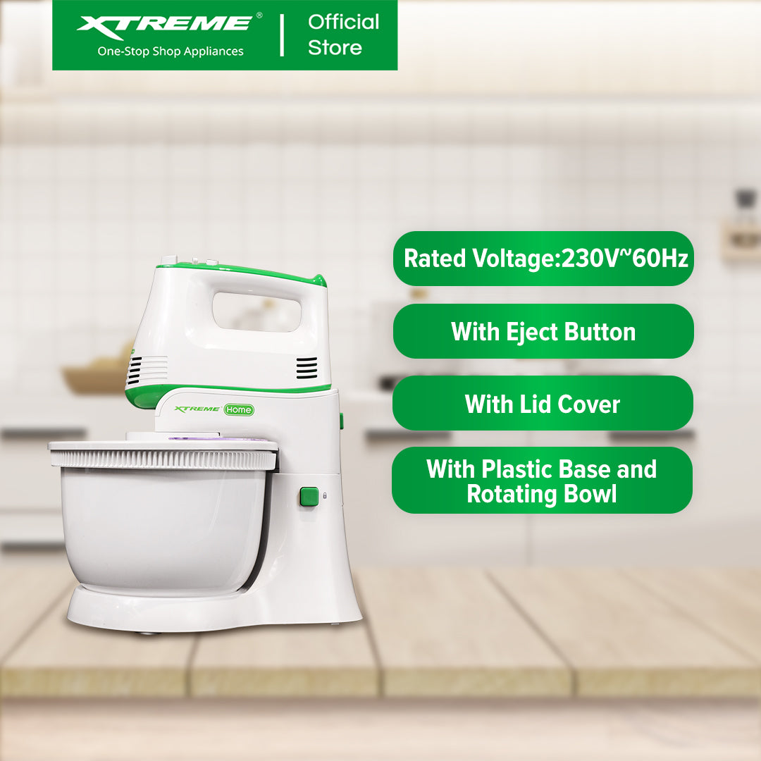 X-SERIES 3.5L Stand Mixer Plastic Boy with 5 Speeds Selection and Eject Button (White) | XH-MXRX