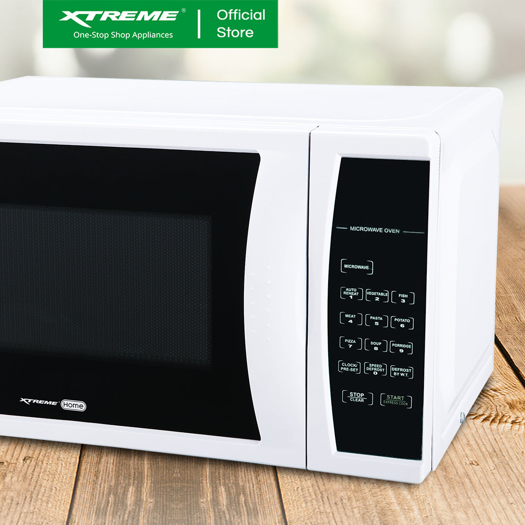 XTREME HOME 20L Digital Control Microwave Oven Defrost Function & 5 Power Levels (White) | XMO-20DS