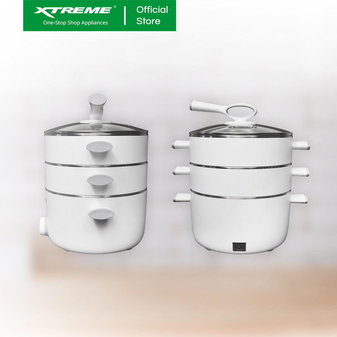 X-SERIES 3L Food Steamer Dual Temperature Control Protection with Two Ties Steame | XH-FSMC3X