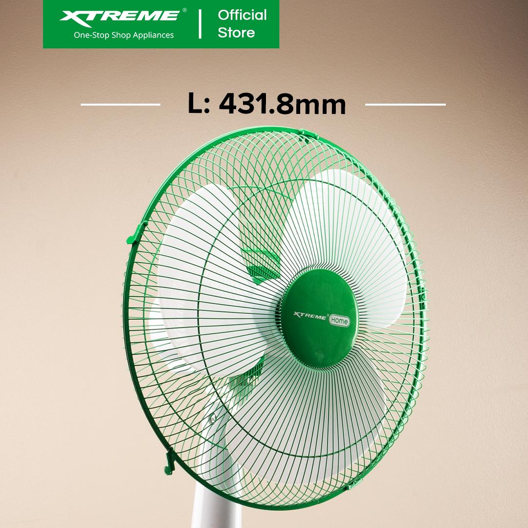XTREME HOME 16 inches Desk Fan 3-Speed Levels Oscillation Function (White Blade) | XH-DESKFAN16W