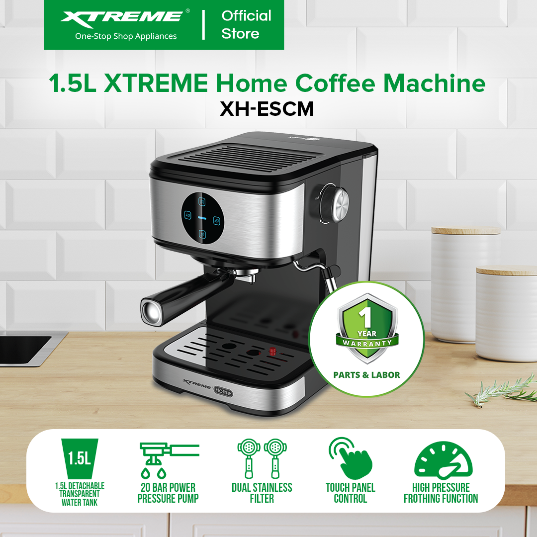 XTREME HOME 1.5L Espresso Machine Touch Panel Control with Automatic S