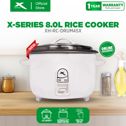 XTREME Commercial  8.0L Rice Cooker 45 cups with Automatic Keep Warm Function (XH-RC-DRUM45)