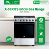 XTREME HOME 60cm Gas Range 4 Burner 67L Oven Electric Ignition LPG Source Panel Rotisserie | XGR-604G