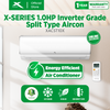X-SERIES 1HP Split Type Aircon Inverter Grade with BIO Filter (White) | XACST10X