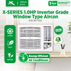 X-SERIES 1HP Inverter Grade Window Type Aircon with Silver Ion Filter | XACWT10X