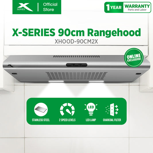 X-SERIES 90cm Rangehood Wall-mount Stainless Steel 3-Speed Button w/ LED Light | XHOOD-90CM2X