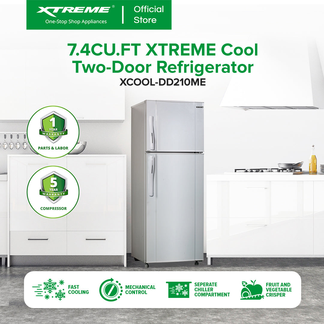 XTREME COOL 7.4CU.FT. Double Door Inverter-Grade Refrigerator (XCOOL-DD210ME)