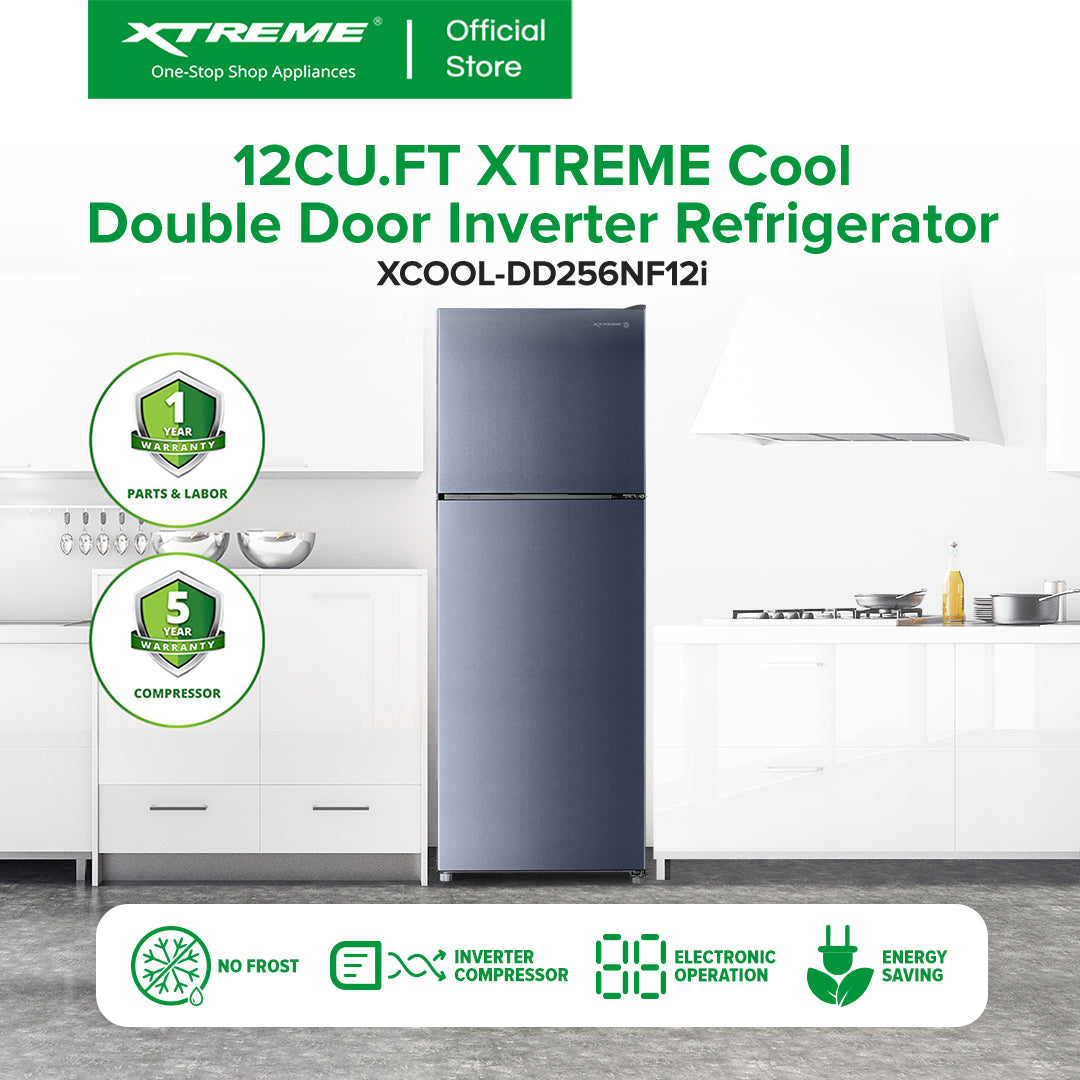 XTREME COOL 12.0CU.FT. Inverter Double Door No Frost Refrigerator (XCOOL-DD256NF12i)