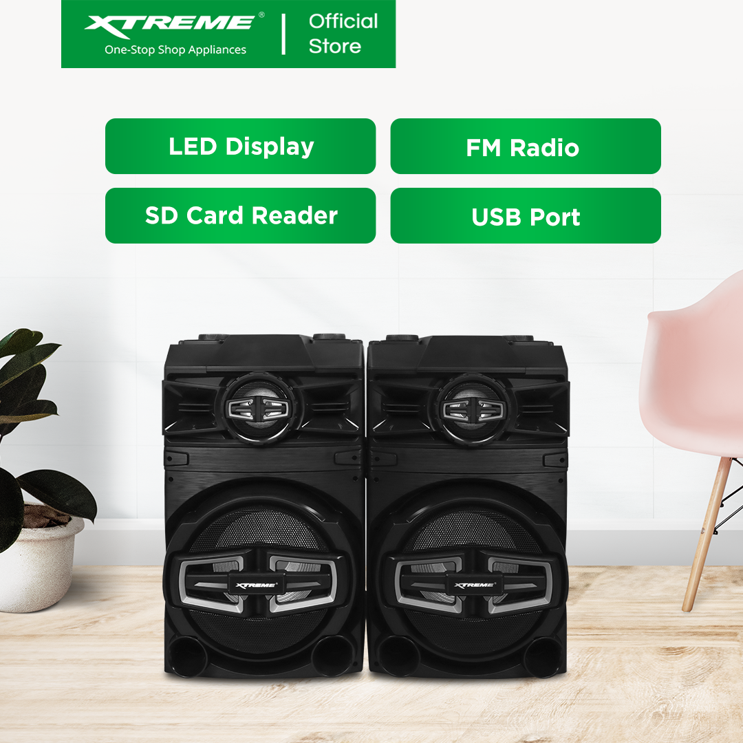 XTREME 550Wx2 Amplified Speaker FM USB SD Card | XBEAT-12