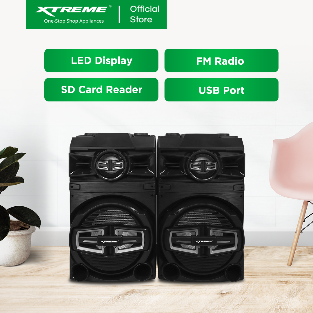 XTREME 650Wx2 Amplified Speaker FM USB SD Card XBEAT 15 XTREME