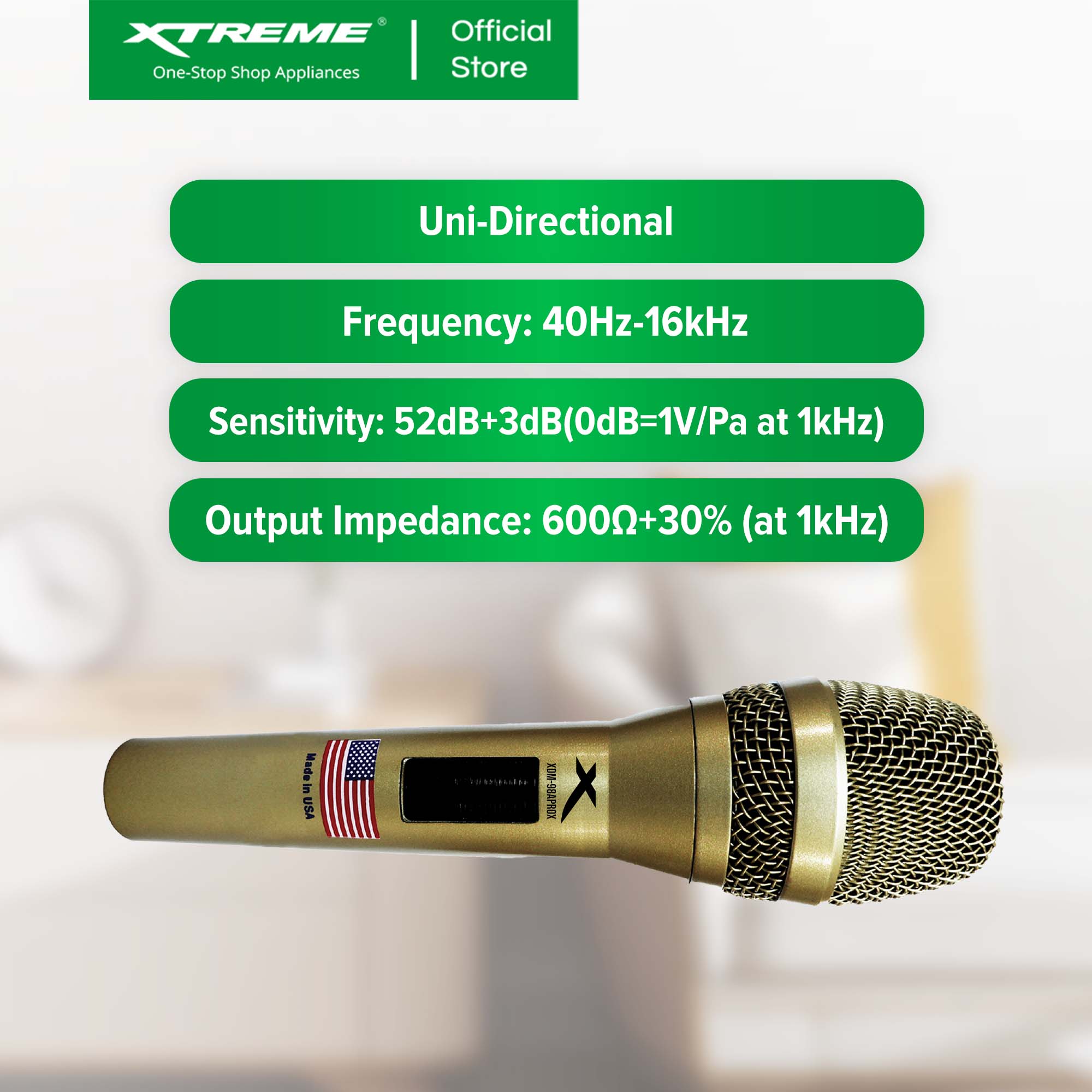 X-SERIES High End Dynamic Microphone w/ 7.5m Mic Cable | XDM-98APROX