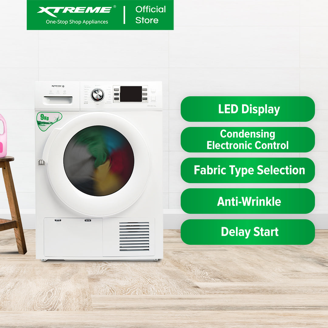 X-SERIES 9KG Fully Automatic Front Load Condensing Dryer LED Display Non-Inverter | XWMFD-0009X