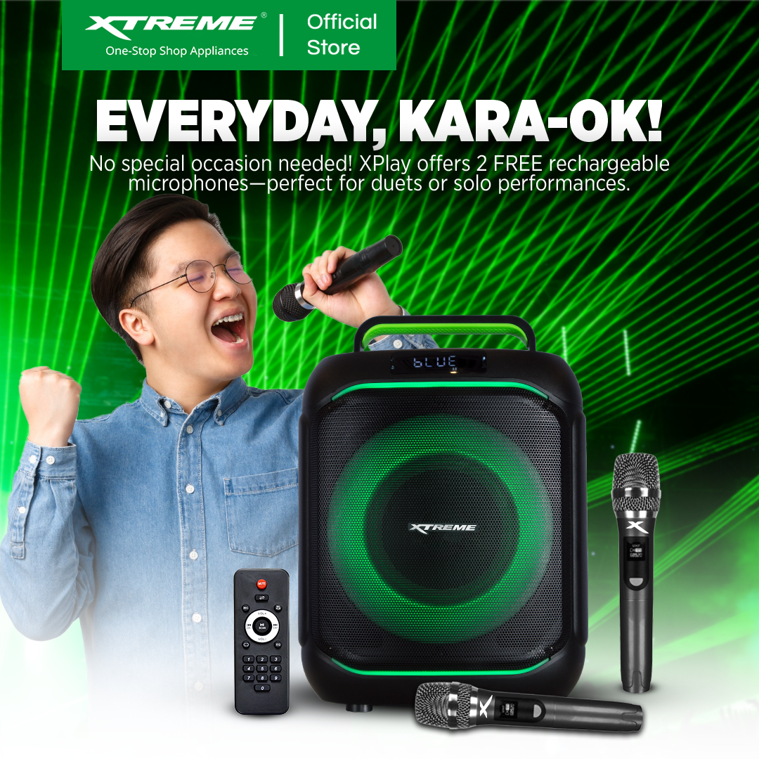 XTREME POP 350W Portable Personal Karaoke Speaker with 2 Wireless Microphone (X-POP650)