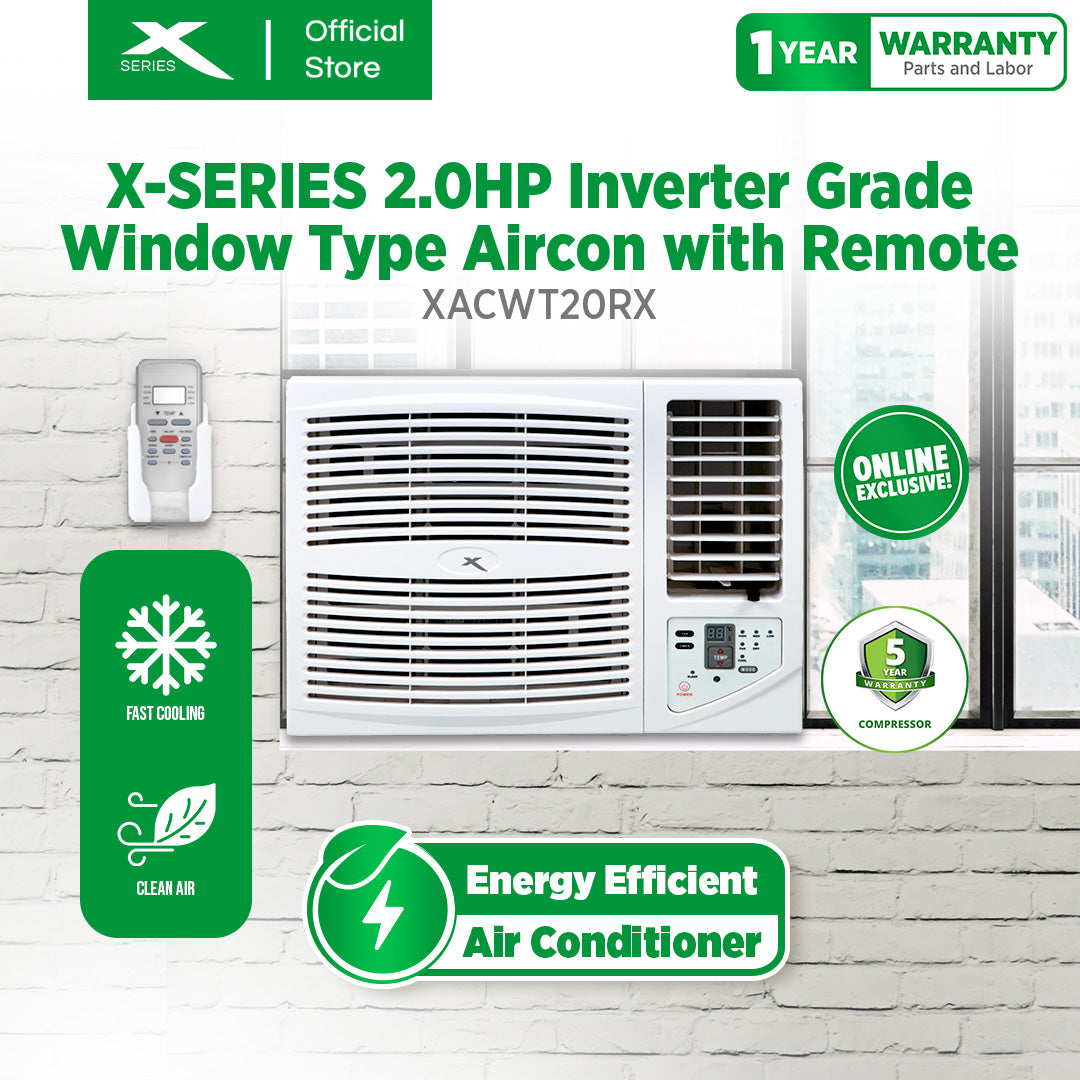 X-SERIES 2HP Window Type Aircon w/ Remote Control Energy Efficient | XACWT20RX
