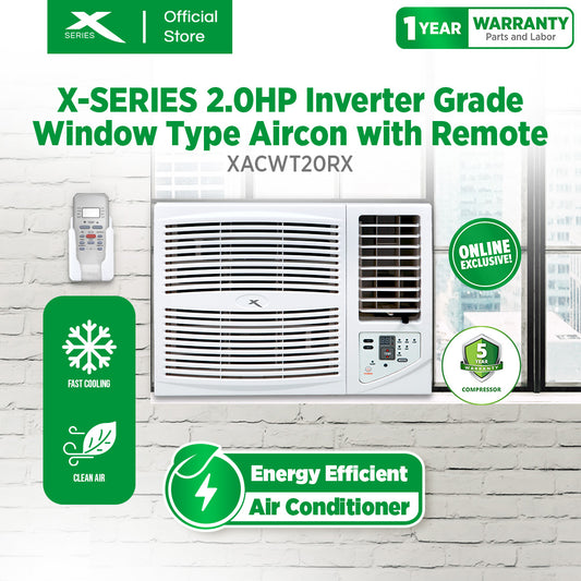 X-SERIES 2HP Window Type Aircon w/ Remote Control Energy Efficient | XACWT20RX