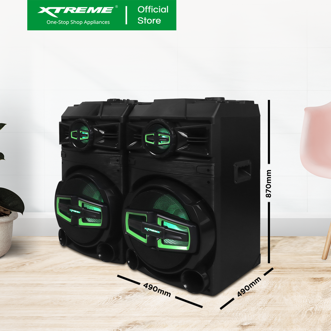 XTREME 650Wx2 Amplified Speaker FM USB SD Card | XBEAT-15