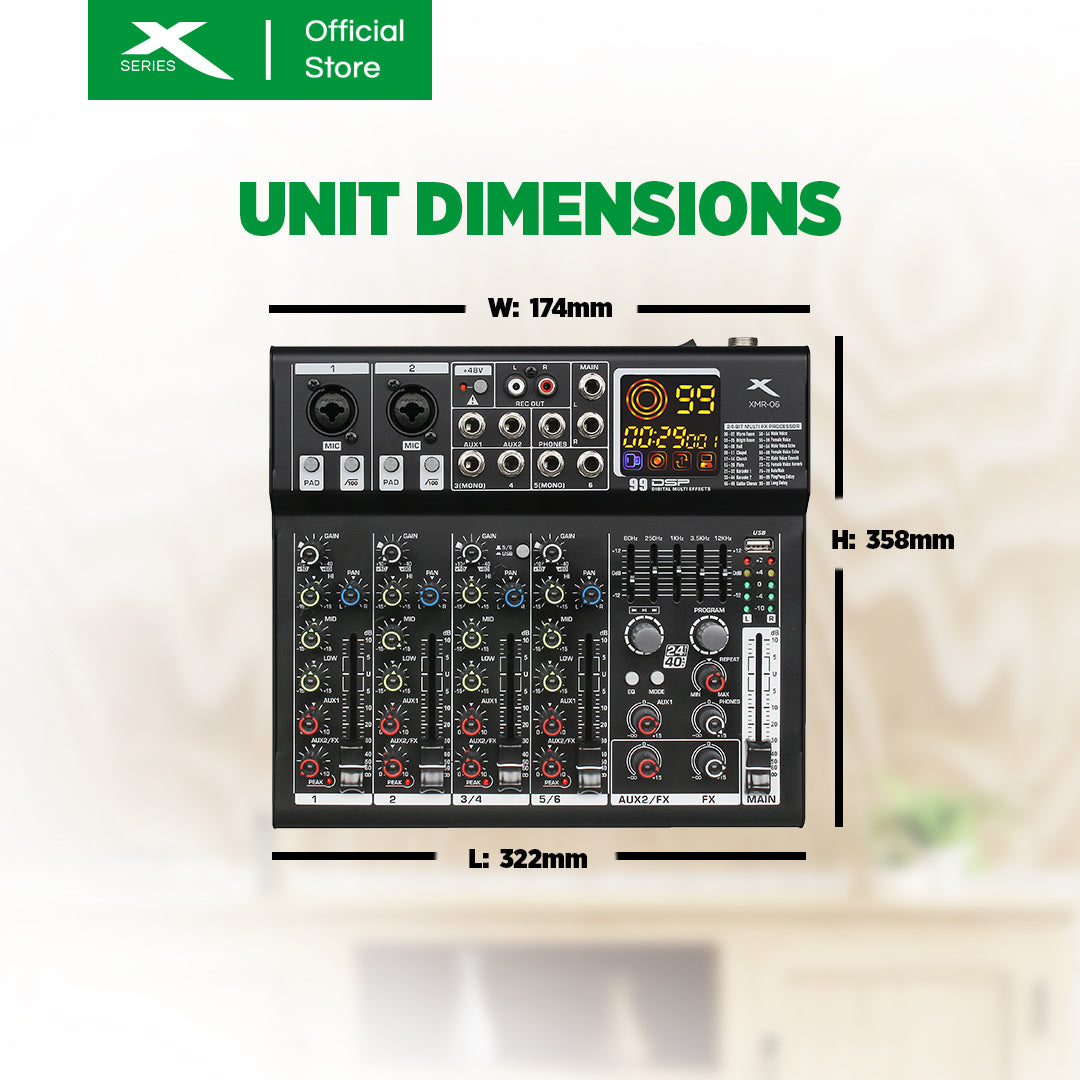 XTREME Professional Audio Mixer (XMR-06)