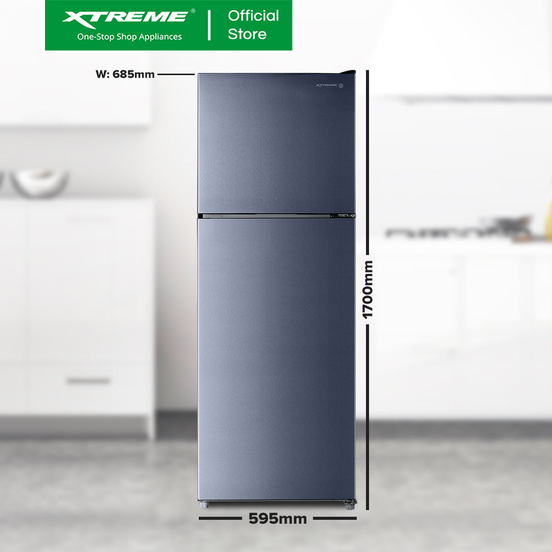 X-SERIES 12 CUFT. Double Door Inverter Refrigerator No Frost (Silver) | XCOOL-DD256NF12IX