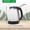 X-SERIES 1.7L Electric Kettle Glass Transparent Body with Water Indicator | XH-KTGL17X