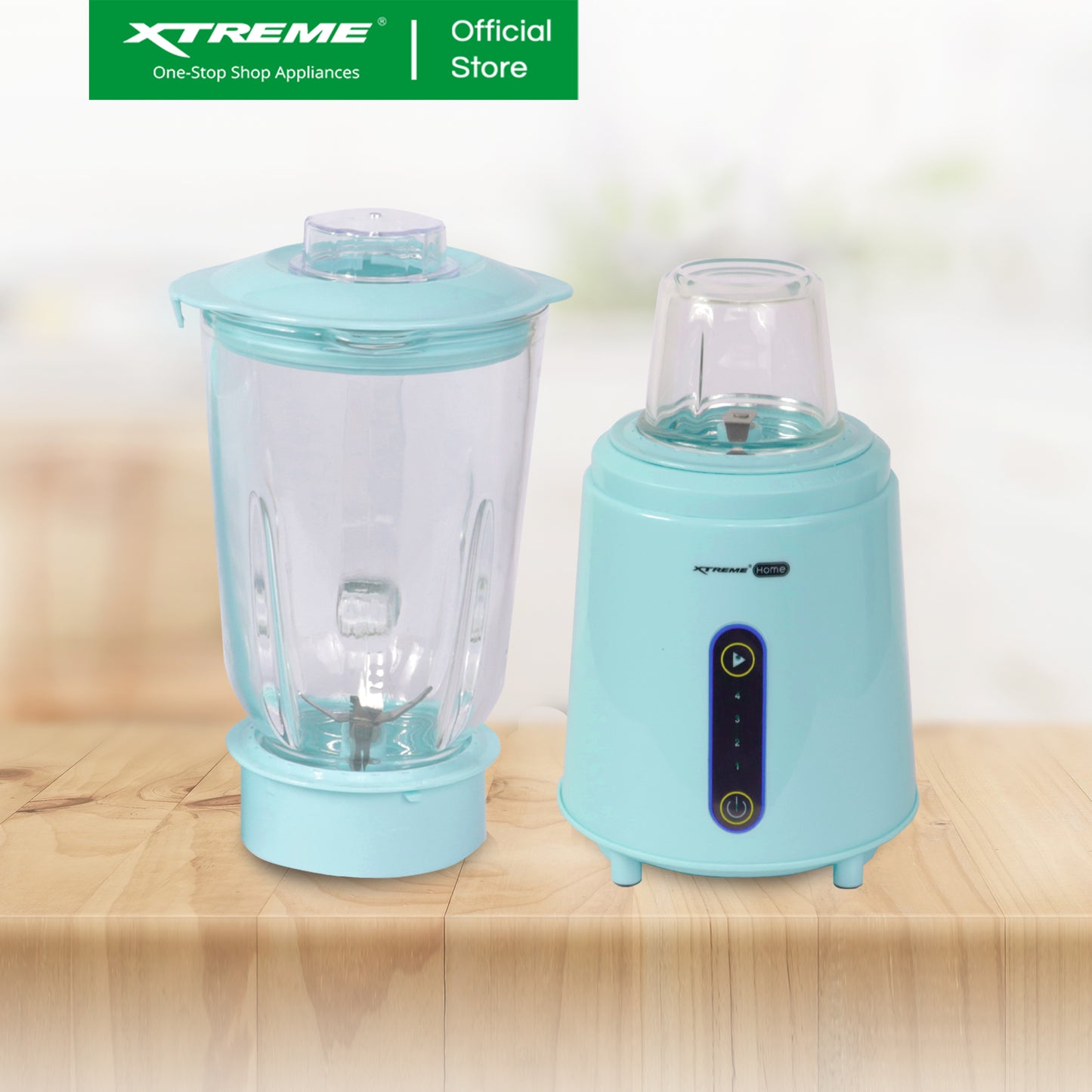 X-SERIES 1.8L Blender BPA-Free 4 Speed & Pulse Safety Lock w/ 2 IN 1 BLENDER (Green) | XH-BL-GL18GRNX