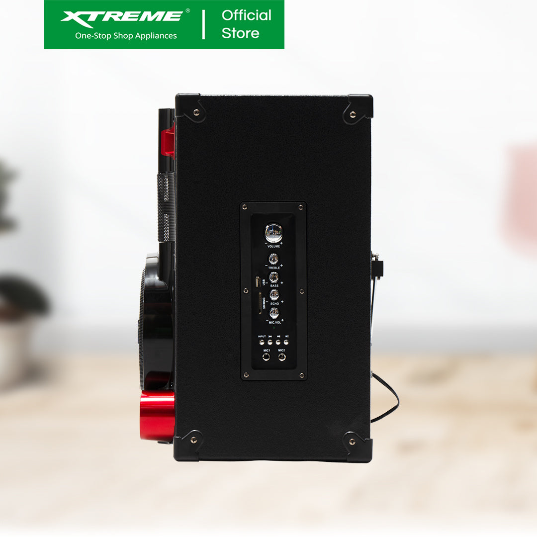 XTREME 350Wx2 Amplified Speaker Bluetooth FM USB SD Card Reader LED Display Disco Light | XT-88DJ