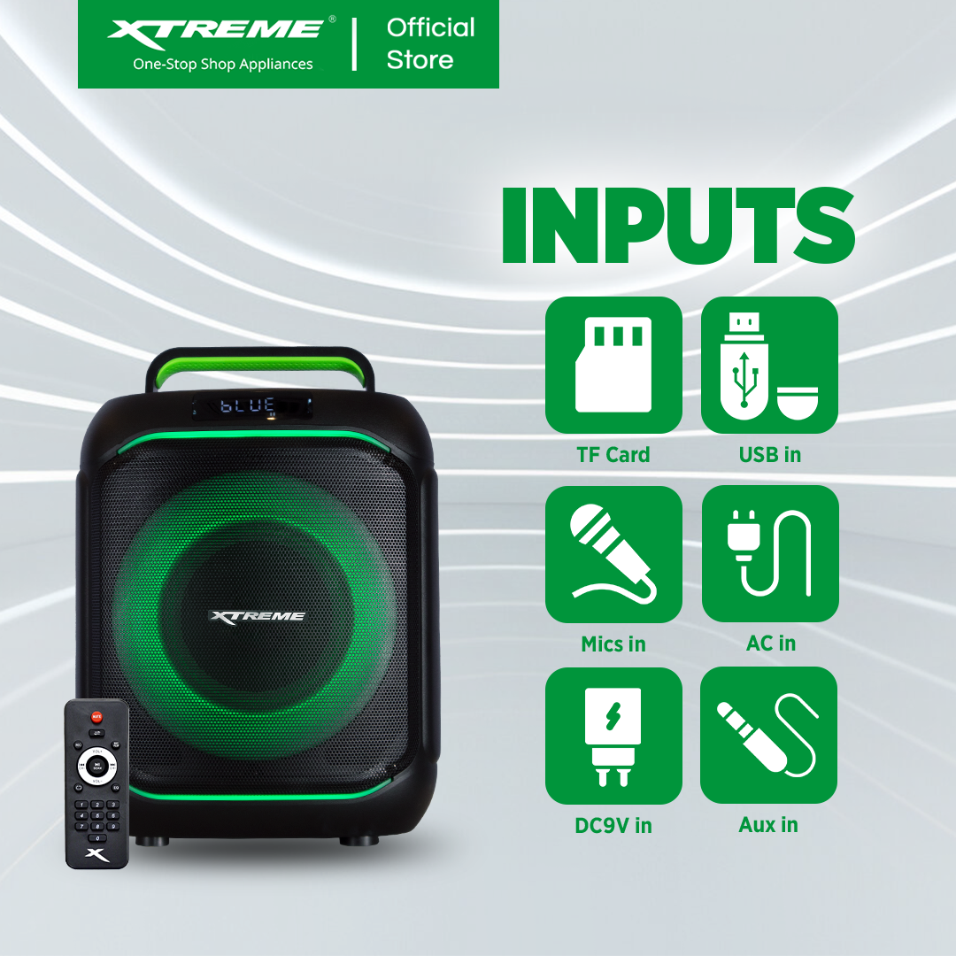 XTREME POP 350W Portable Personal Karaoke Speaker with 2 Wireless Microphone (X-POP650)